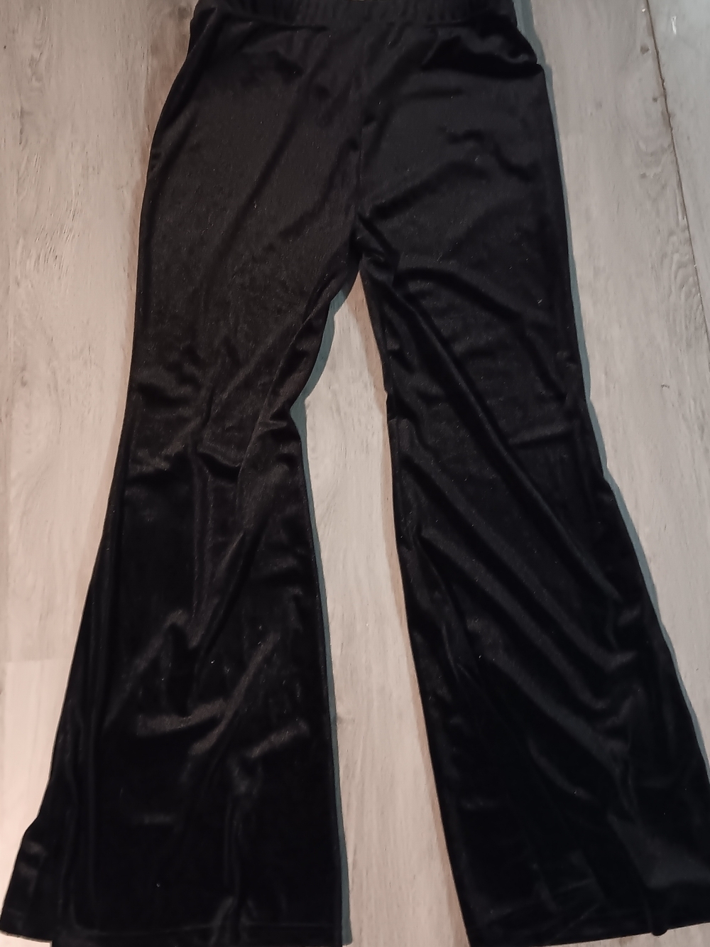 Black Velvet Flared Pants